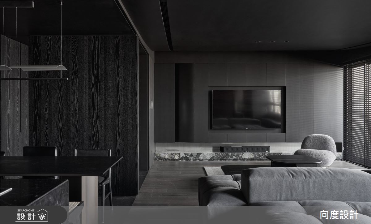 40坪新成屋(5年以下)＿現代風客廳案例圖片＿向度設計＿向度_光與暗之8