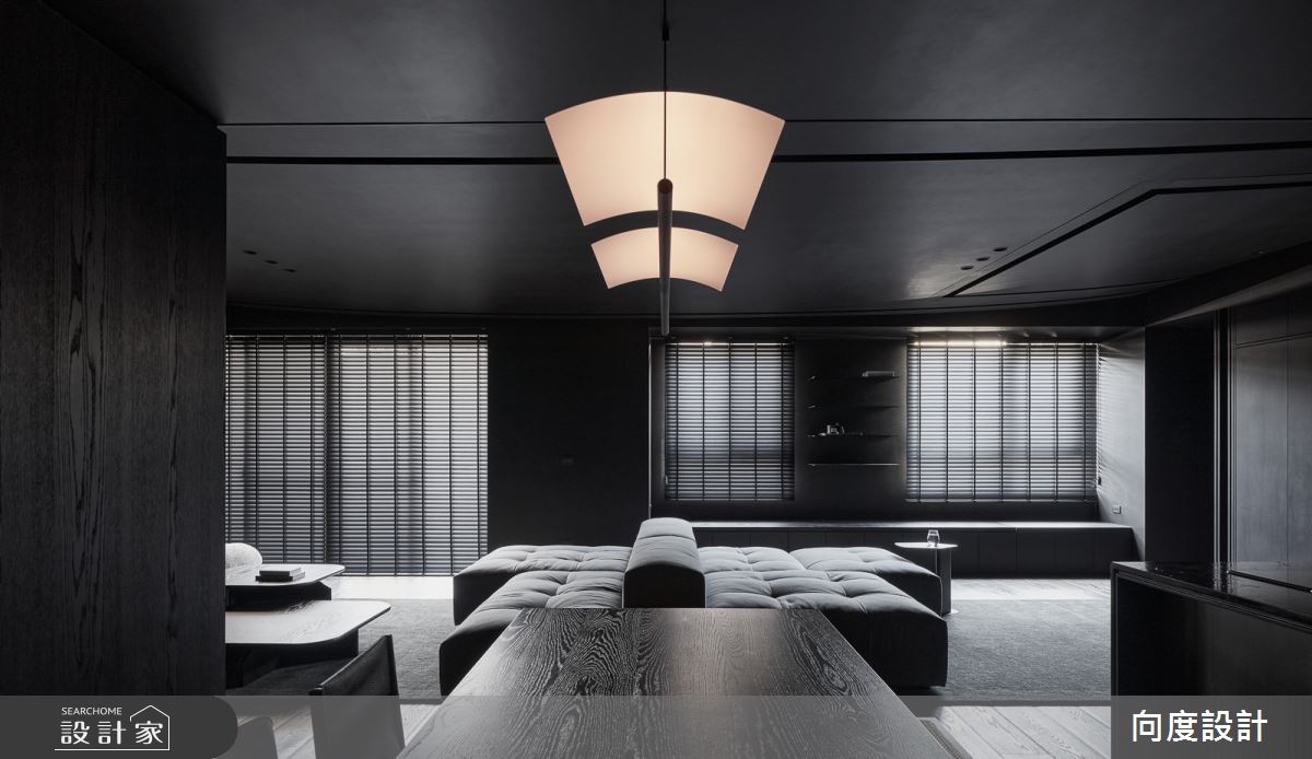 40坪新成屋(5年以下)＿現代風客廳案例圖片＿向度設計＿向度_光與暗之6