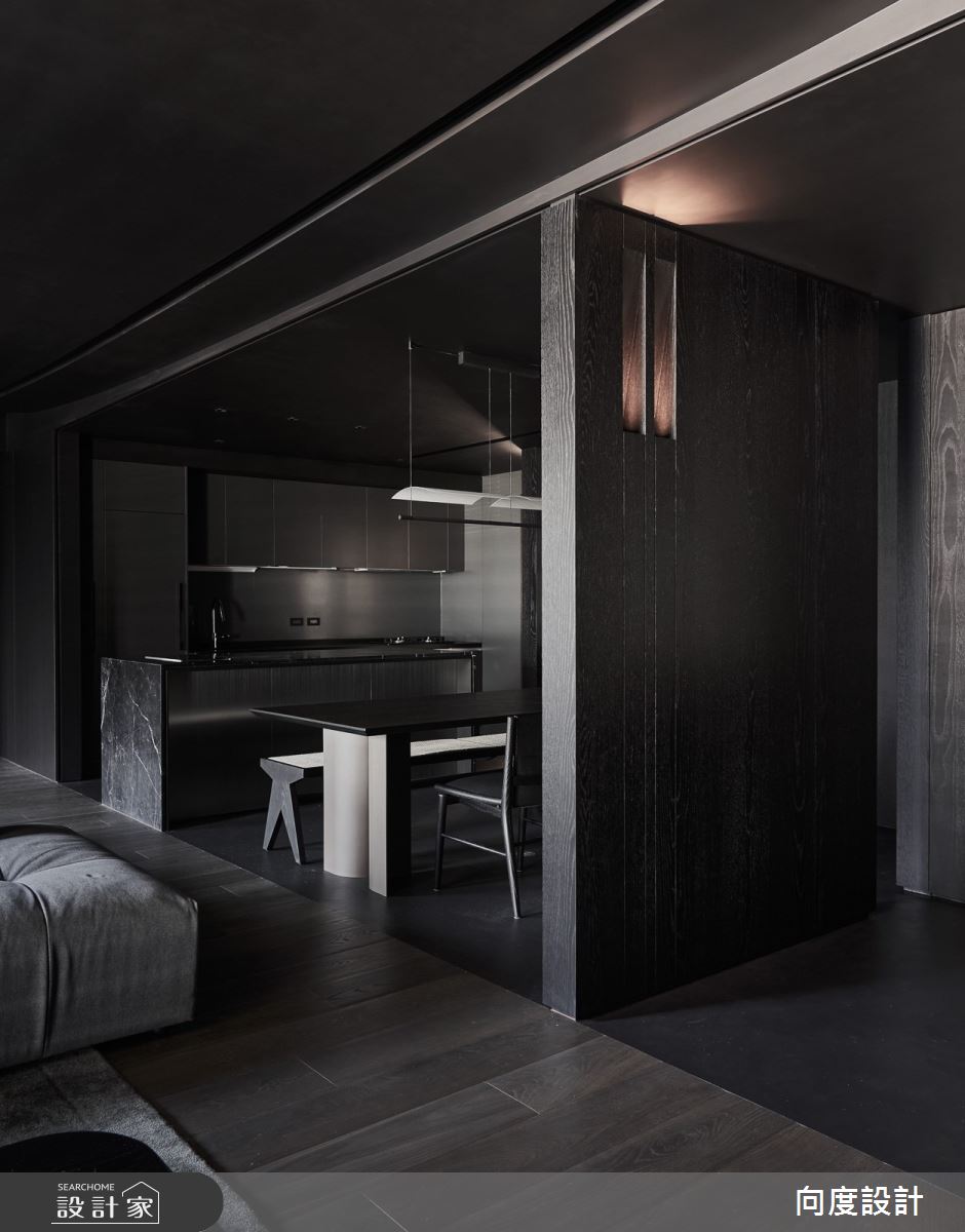 40坪新成屋(5年以下)＿現代風餐廳案例圖片＿向度設計＿向度_光與暗之3