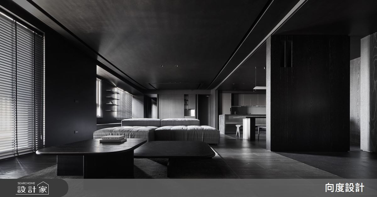 40坪新成屋(5年以下)＿現代風客廳案例圖片＿向度設計＿向度_光與暗之17
