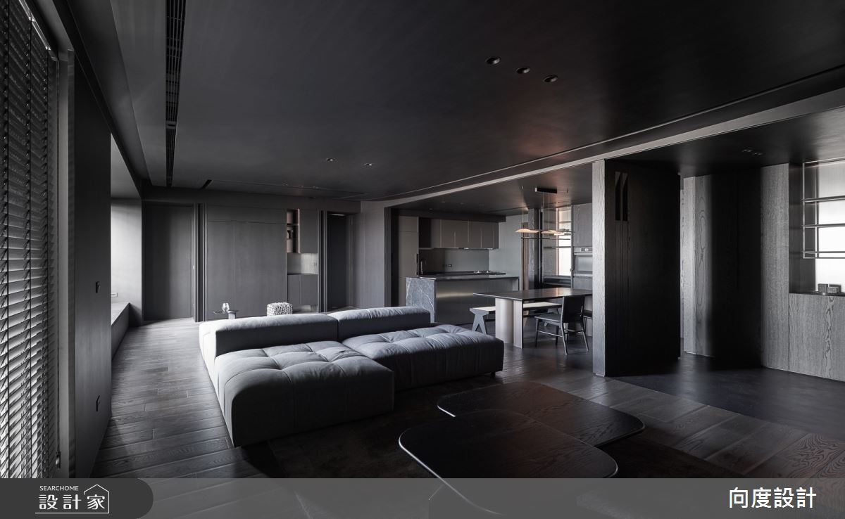 40坪新成屋(5年以下)＿現代風客廳餐廳案例圖片＿向度設計＿向度_光與暗之16