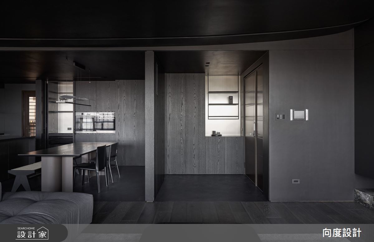 40坪新成屋(5年以下)＿現代風玄關客廳餐廳案例圖片＿向度設計＿向度_光與暗之1