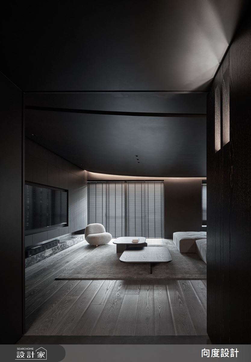 40坪新成屋(5年以下)＿現代風客廳案例圖片＿向度設計＿向度_光與暗之4