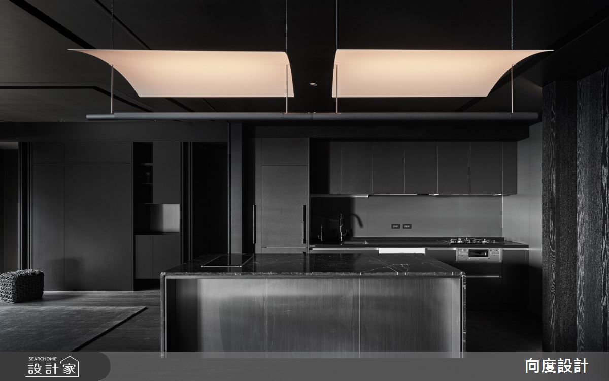 40坪新成屋(5年以下)＿現代風廚房中島案例圖片＿向度設計＿向度_光與暗之26