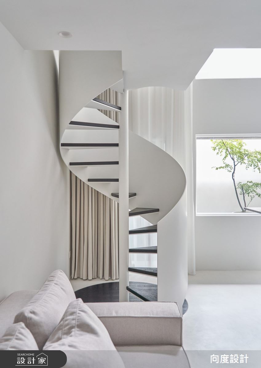 14坪老屋(16~30年)＿現代風客廳樓梯案例圖片＿向度設計＿向度_家．藝廊之17