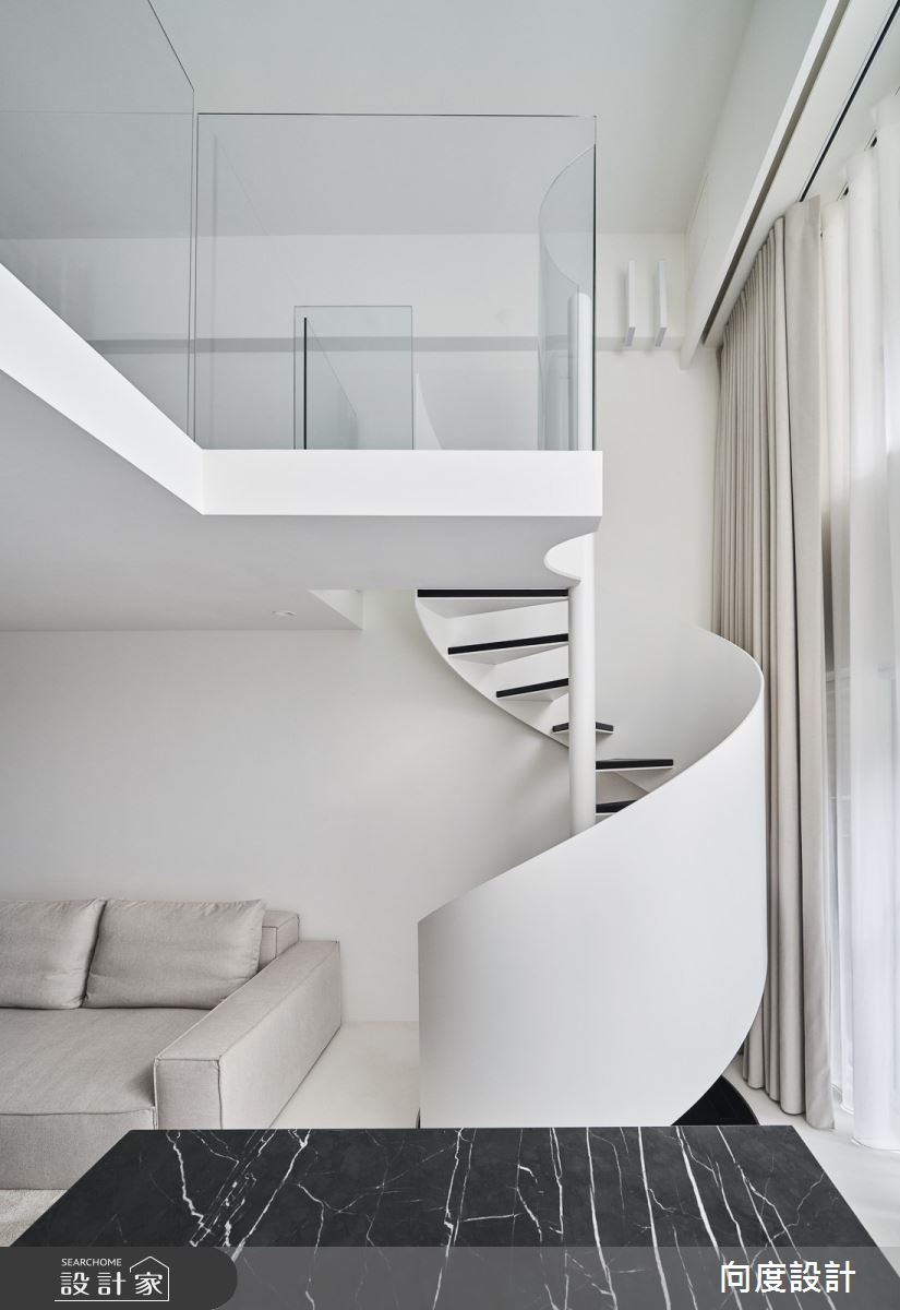 14坪老屋(16~30年)＿現代風客廳樓梯案例圖片＿向度設計＿向度_家．藝廊之18