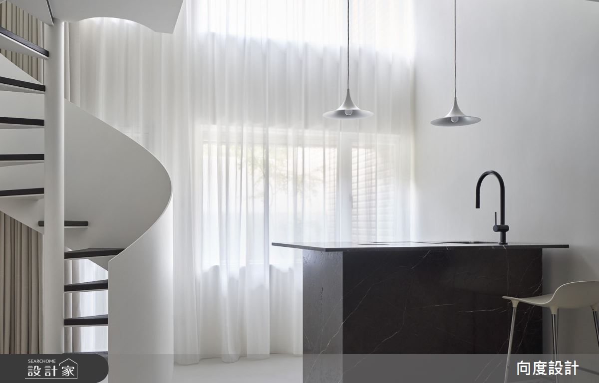 14坪老屋(16~30年)＿現代風餐廳吧檯樓梯案例圖片＿向度設計＿向度_家．藝廊之19