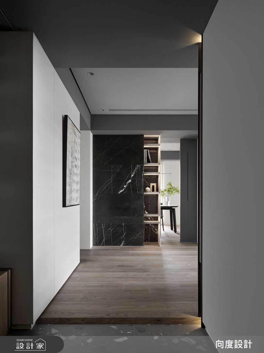 中古屋(5~15年)＿現代風玄關案例圖片＿向度設計＿向度_灰色空間之3