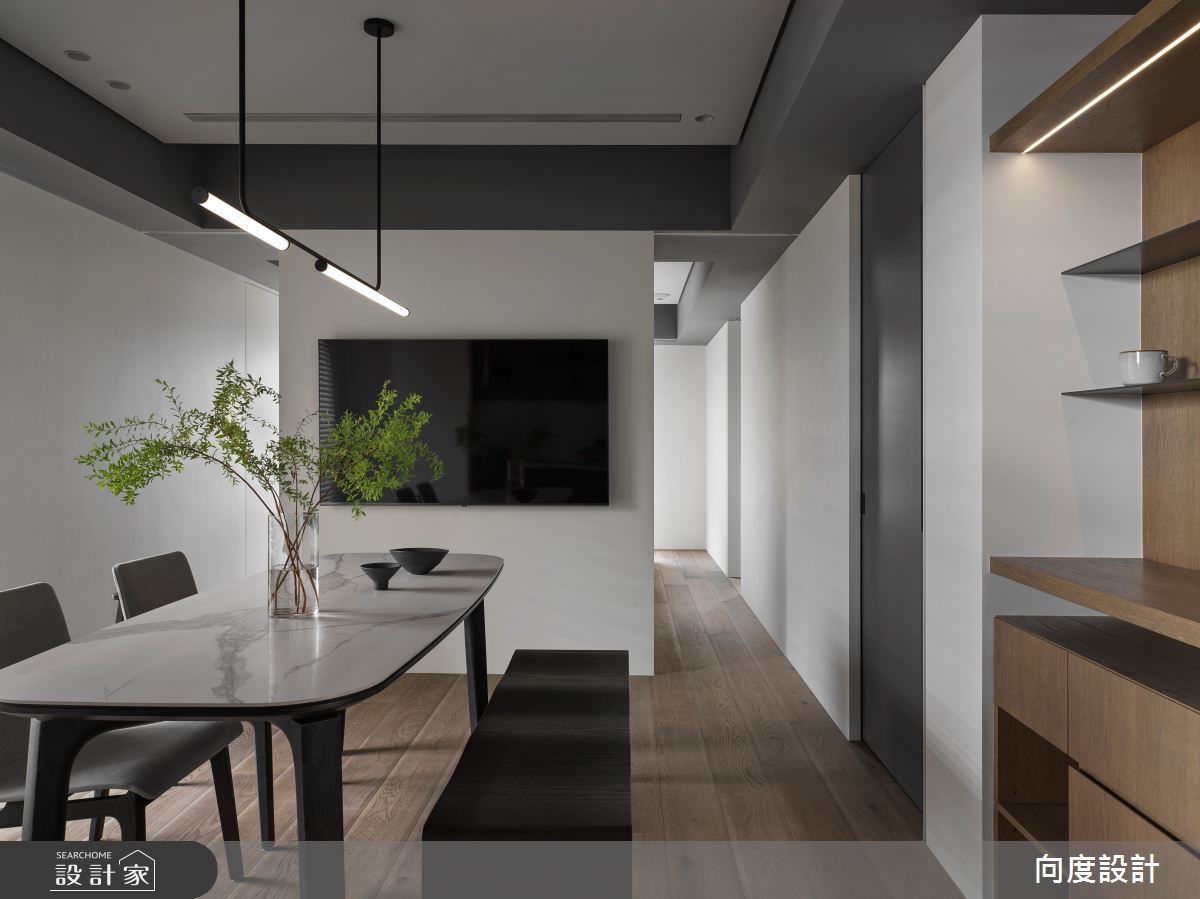 中古屋(5~15年)＿現代風餐廳案例圖片＿向度設計＿向度_灰色空間之9