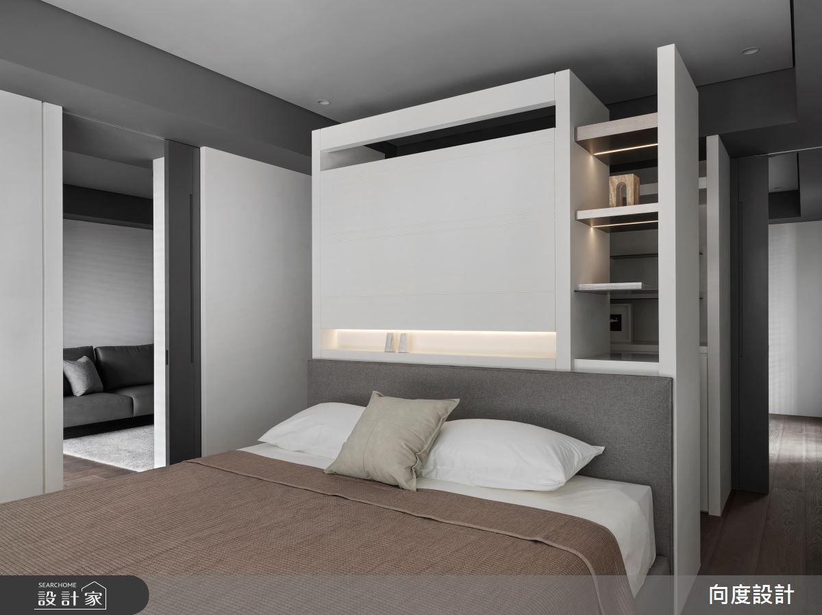 中古屋(5~15年)＿現代風臥室案例圖片＿向度設計＿向度_灰色空間之14