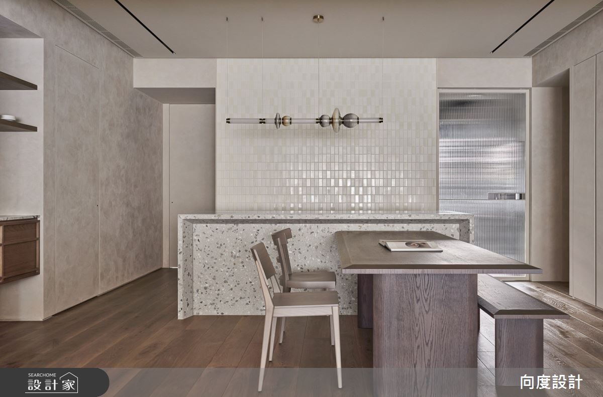 40坪毛胚屋＿現代風餐廳中島案例圖片＿向度設計＿向度_被大地擁抱之11