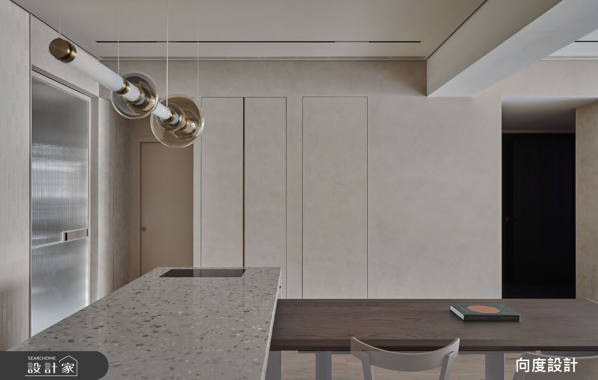 40坪毛胚屋＿現代風餐廳中島案例圖片＿向度設計＿向度_被大地擁抱之17