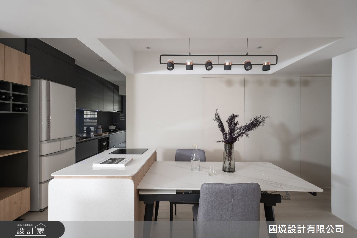 35坪中古屋(5~15年)＿現代風餐廳廚房案例圖片＿國境設計有限公司＿國境設計中心—圓與角的對話之3