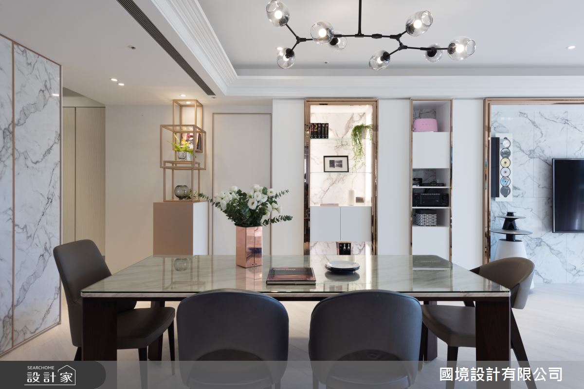 40坪新成屋(5年以下)＿混搭風餐廳案例圖片＿國境設計有限公司＿國境設計中心—鏤金之5