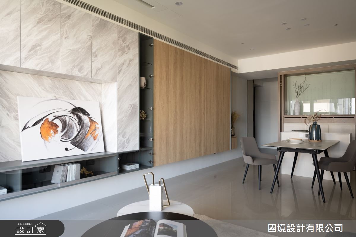 35坪新成屋(5年以下)＿現代風玄關客廳餐廳案例圖片＿國境設計有限公司＿國境設計中心—都峰苑-靜之9