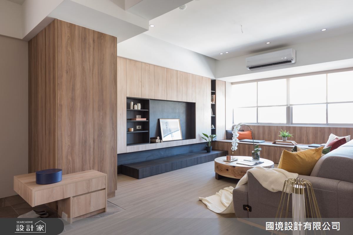 30坪老屋(41~50年)＿現代風玄關客廳臥榻案例圖片＿國境設計有限公司＿國境設計中心—退休之3