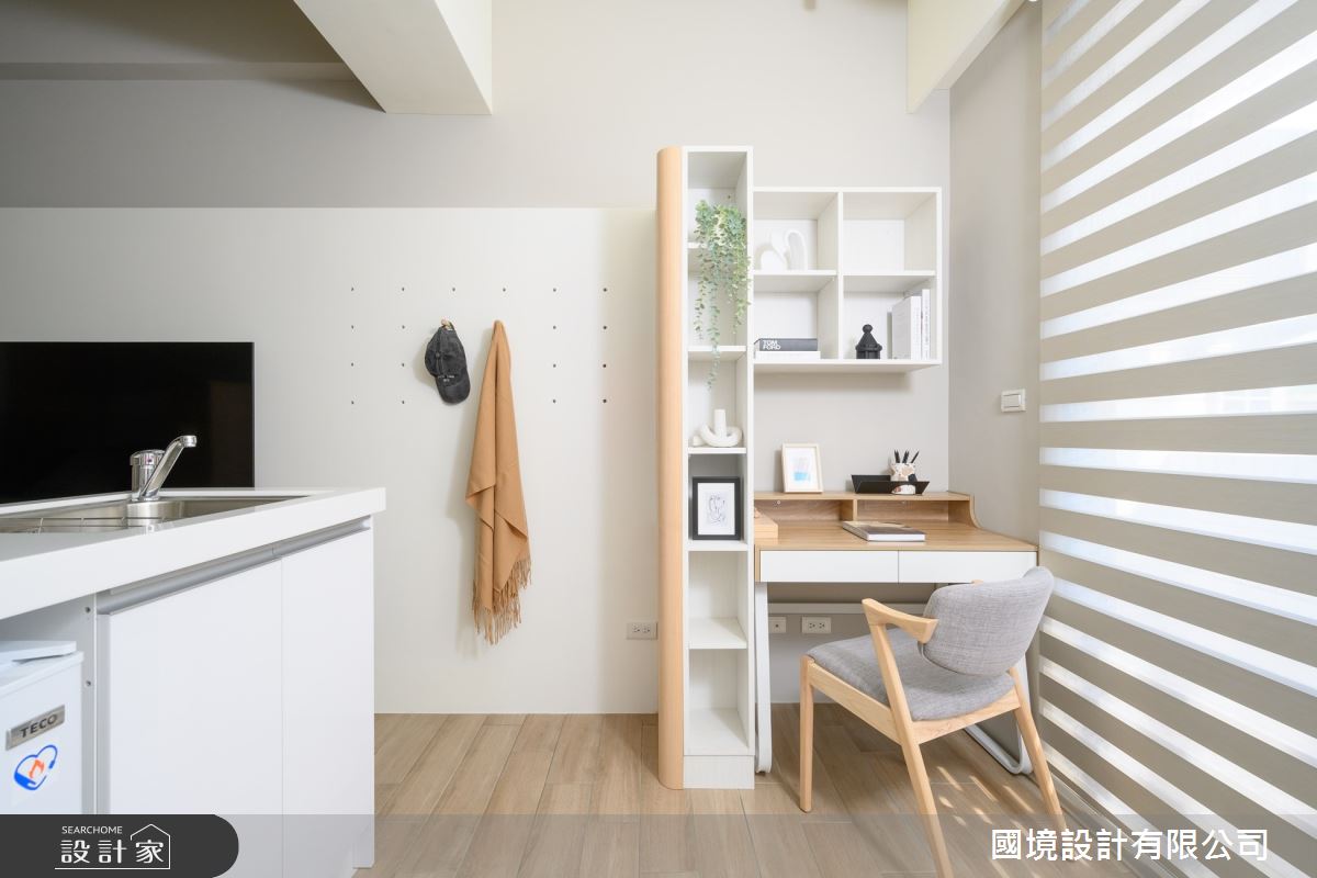 8坪新成屋(5年以下)＿簡約風書房工作區案例圖片＿國境設計有限公司＿國境設計中心—圓角之20