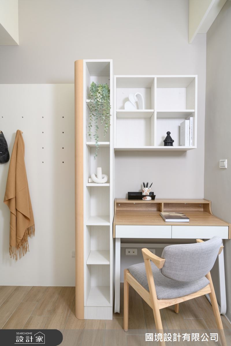 8坪新成屋(5年以下)＿簡約風書房工作區案例圖片＿國境設計有限公司＿國境設計中心—圓角之23