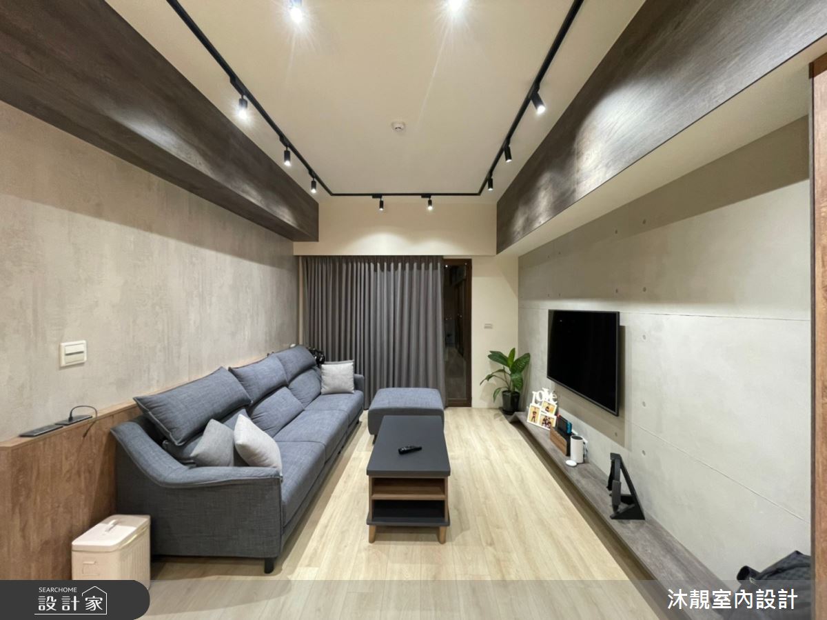 23坪新成屋(5年以下)＿工業風客廳案例圖片＿沐靚室內設計＿沐靚_02之5