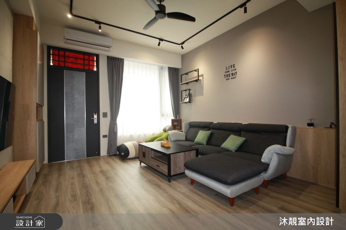 17坪新成屋(5年以下)＿工業風客廳案例圖片＿沐靚室內設計＿沐靚_03之5
