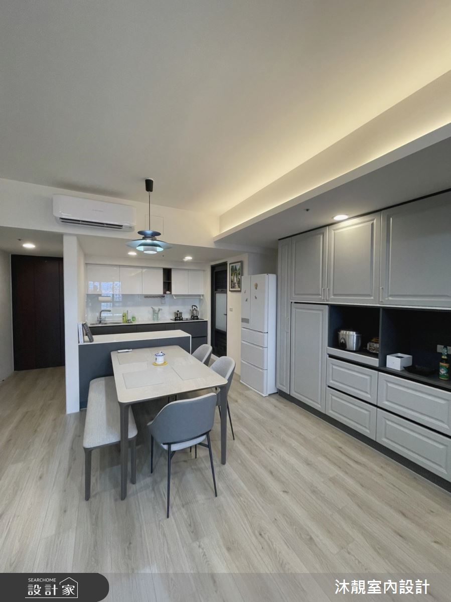 28坪新成屋(5年以下)＿新古典餐廳廚房中島案例圖片＿沐靚室內設計＿沐靚_05之10