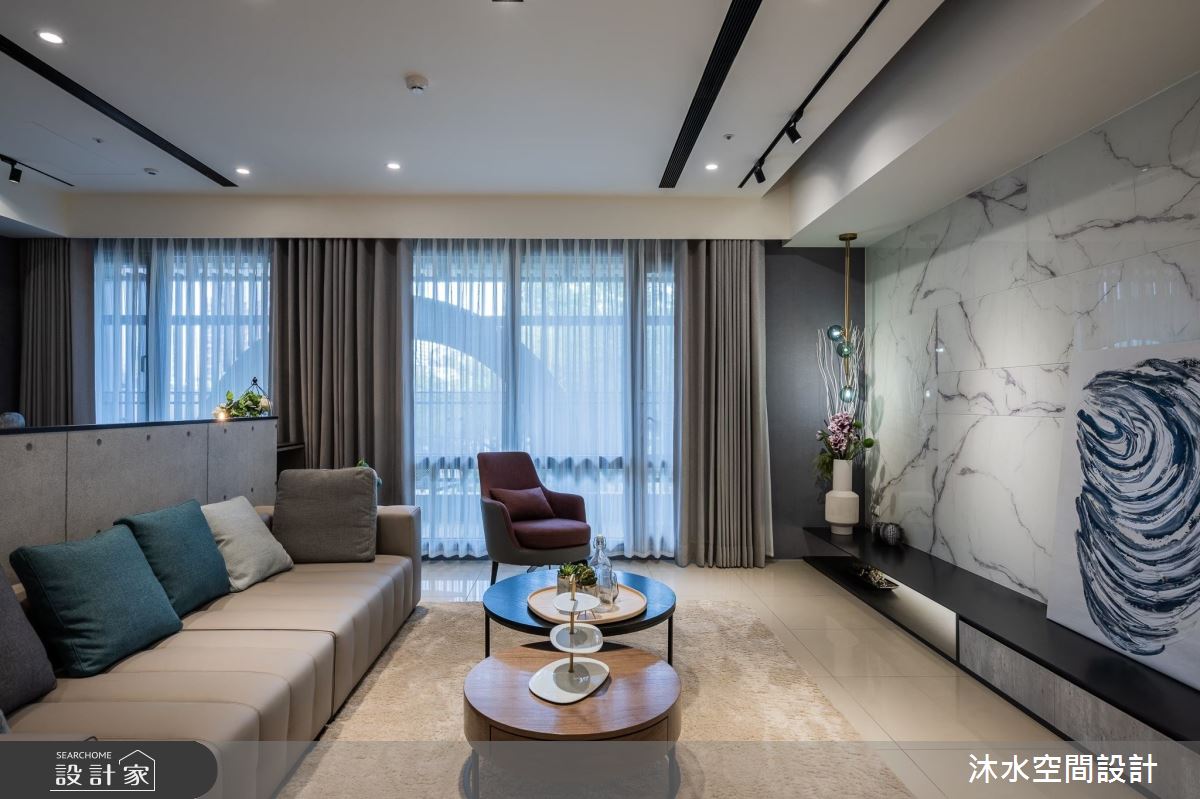 40坪新成屋(5年以下)＿混搭風客廳案例圖片＿沐水空間設計＿沐水_05之9