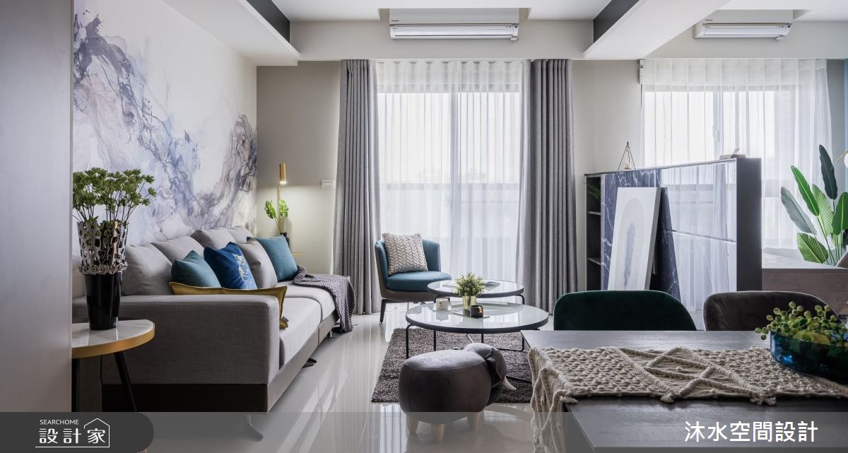 25坪新成屋(5年以下)＿混搭風客廳案例圖片＿沐水空間設計＿沐水_09之1