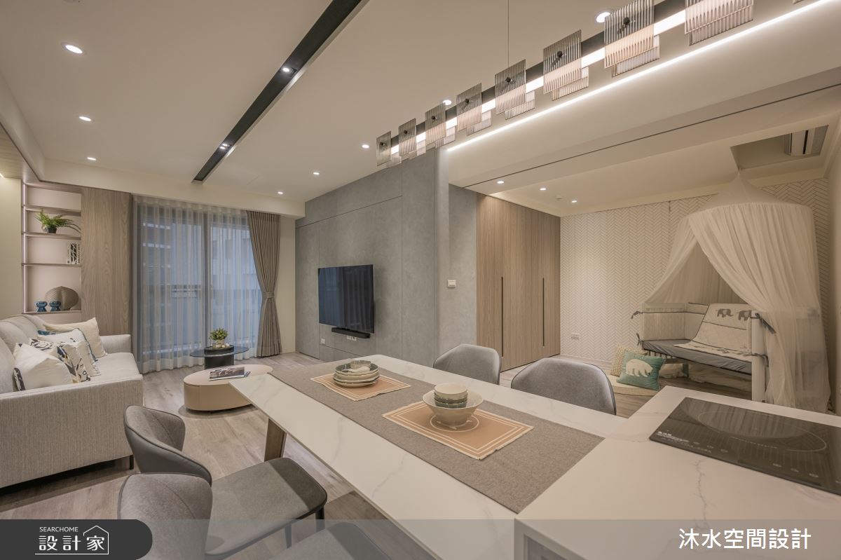 26坪新成屋(5年以下)＿現代風客廳餐廳多功能室案例圖片＿沐水空間設計＿沐水_23之6