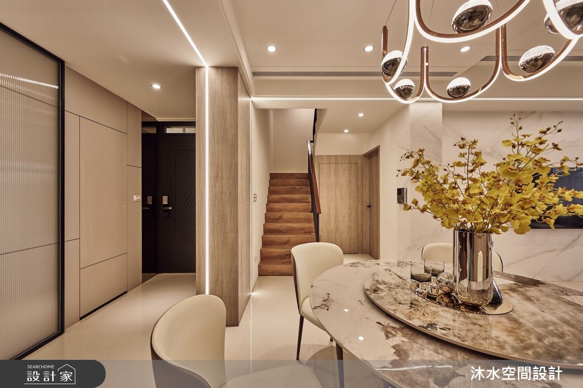 50坪新成屋(5年以下)＿現代風餐廳樓梯案例圖片＿沐水空間設計＿沐水_24之6