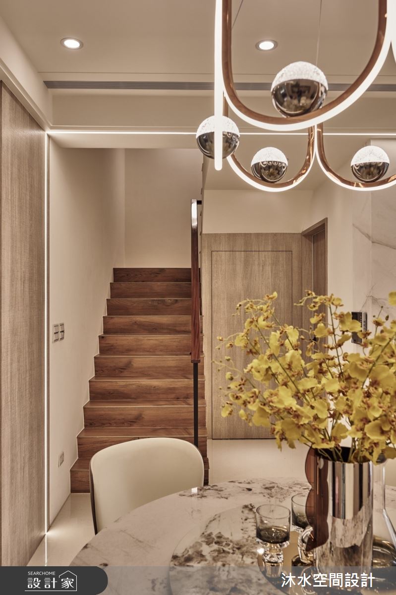 50坪新成屋(5年以下)＿現代風餐廳樓梯案例圖片＿沐水空間設計＿沐水_24之7