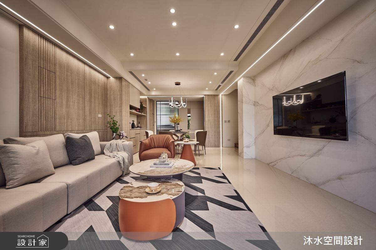 50坪新成屋(5年以下)＿現代風客廳案例圖片＿沐水空間設計＿沐水_24之16