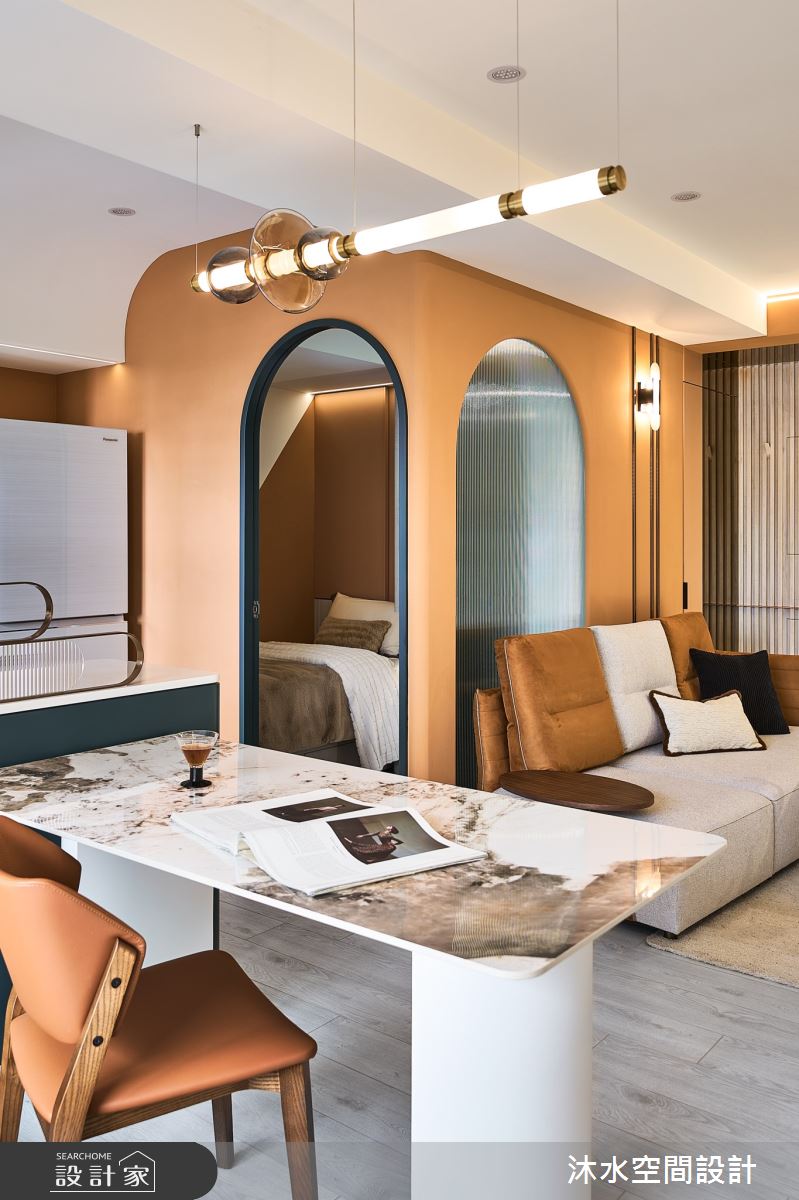19坪新成屋(5年以下)＿現代風客廳餐廳臥室中島案例圖片＿沐水空間設計＿沐水_29之8