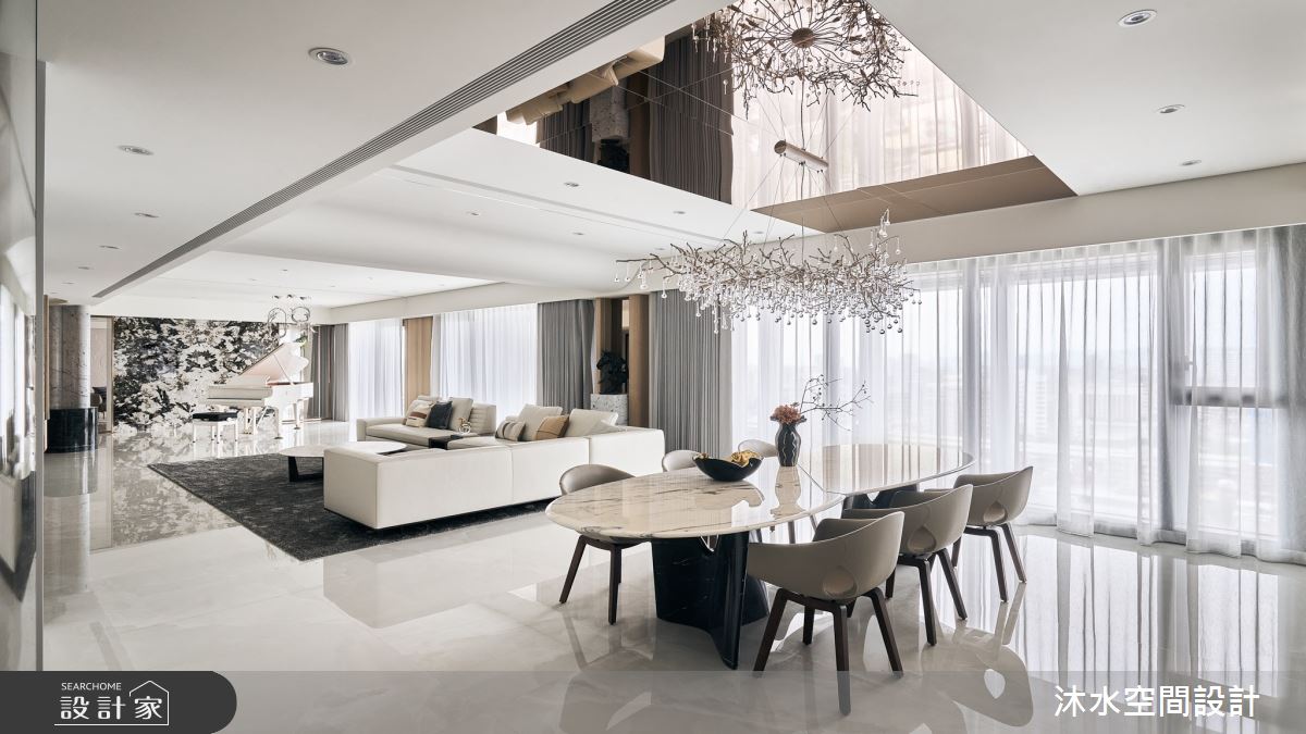 168坪毛胚屋＿現代奢華風客廳餐廳案例圖片＿沐水空間設計＿沐水_30之17