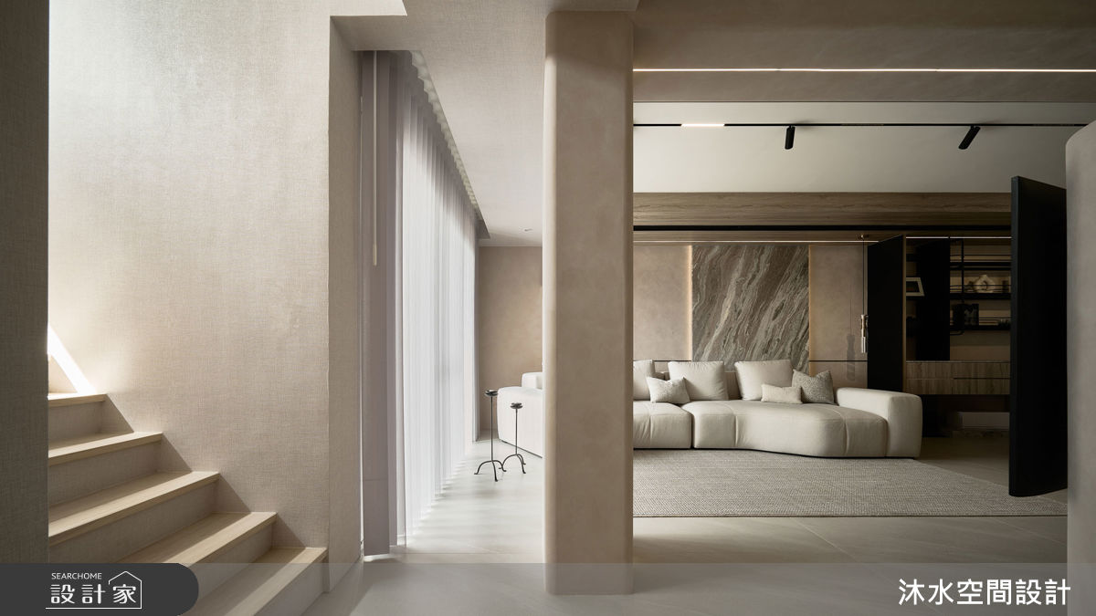 106坪老屋(31~40年)＿現代風客廳樓梯案例圖片＿沐水空間設計＿沐水_31之9