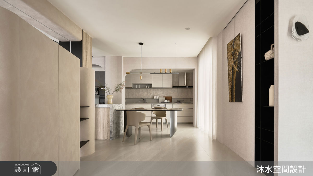 106坪老屋(31~40年)＿現代風餐廳廚房中島案例圖片＿沐水空間設計＿沐水_31之13
