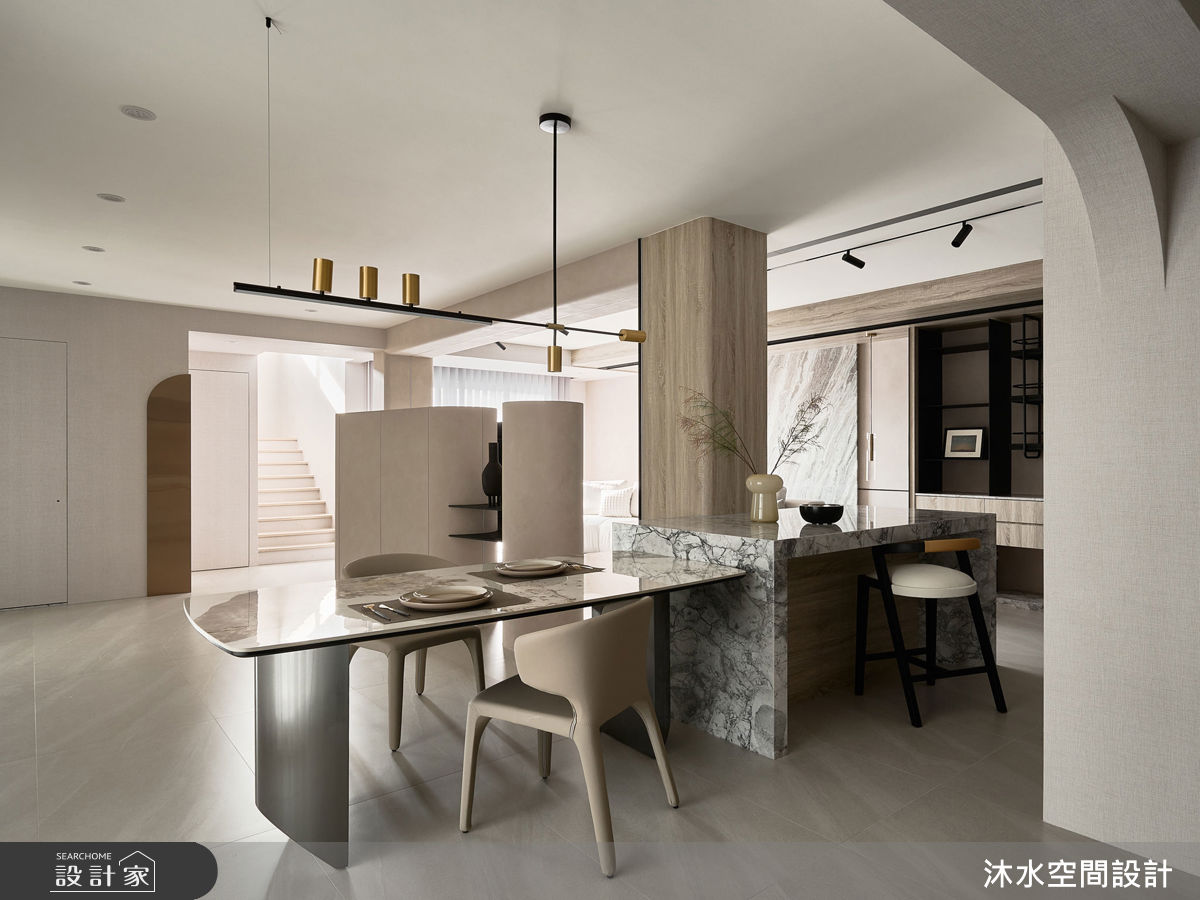 106坪老屋(31~40年)＿現代風餐廳中島案例圖片＿沐水空間設計＿沐水_31之15
