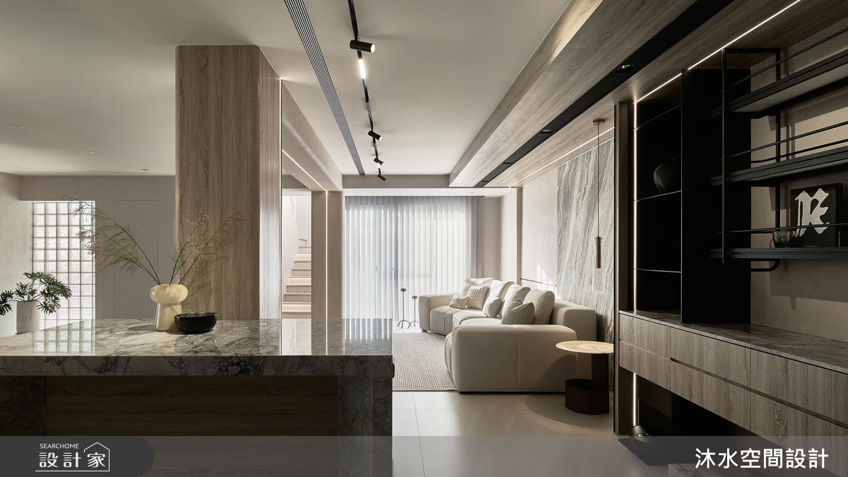 106坪老屋(31~40年)＿現代風客廳中島案例圖片＿沐水空間設計＿沐水_31之4