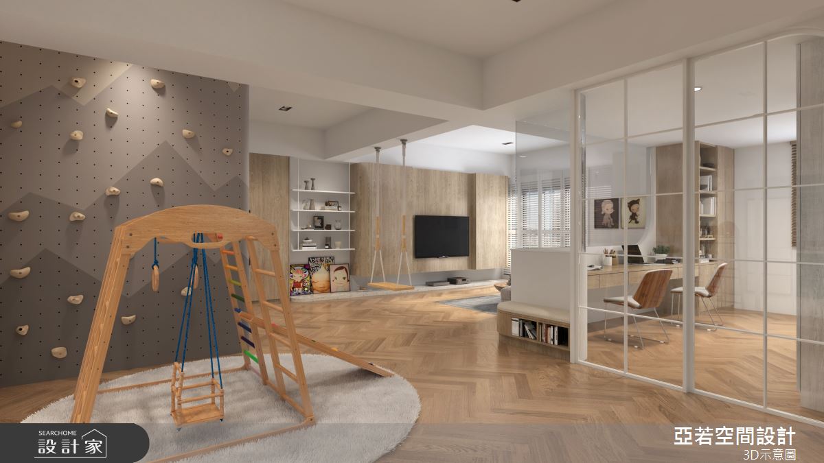 40坪老屋(16~30年)＿北歐風客廳書房案例圖片＿亞若設計有限公司＿亞若_07之3