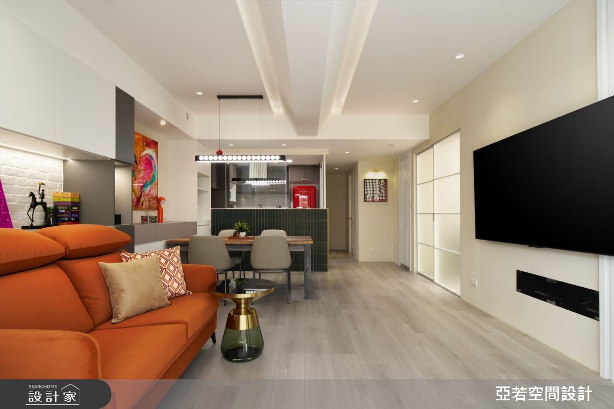 25坪老屋(16~30年)＿混搭風客廳餐廳廚房案例圖片＿亞若設計有限公司＿亞若_12.優雅小宅之2