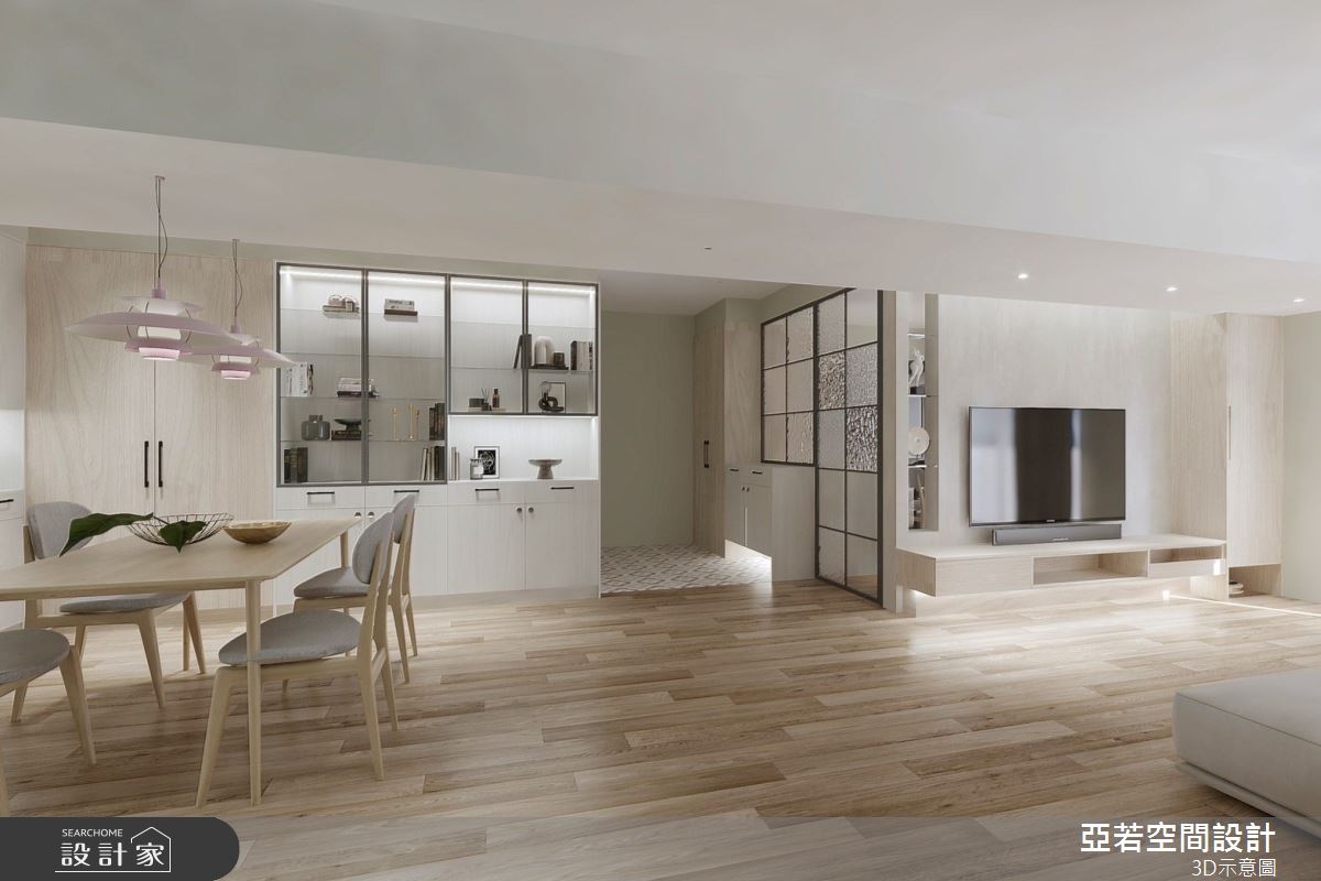 50坪老屋(16~30年)＿北歐風玄關客廳餐廳案例圖片＿亞若設計有限公司＿亞若_13之1