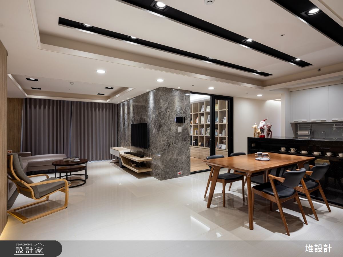 34坪新成屋(5年以下)＿現代風客廳餐廳吧檯案例圖片＿堆設計室內裝修＿堆設計_01之35