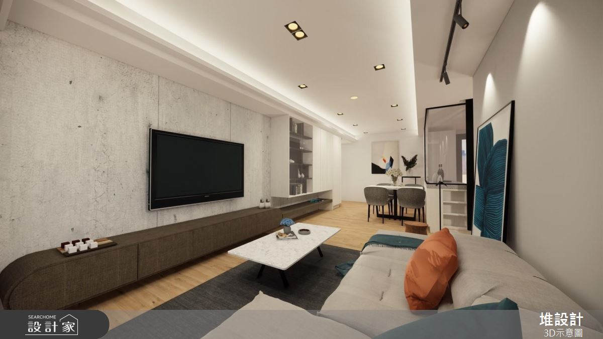 42坪新成屋(5年以下)＿現代風客廳餐廳案例圖片＿堆設計室內裝修＿堆設計_03之4