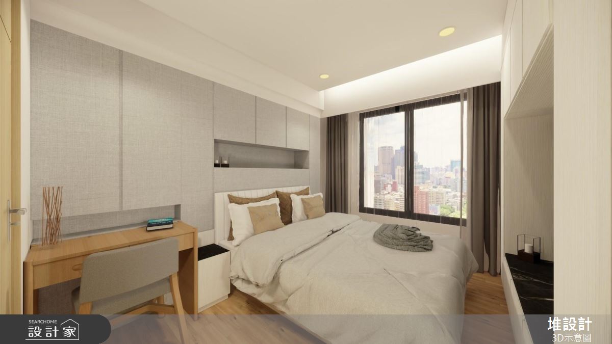 42坪新成屋(5年以下)＿現代風臥室案例圖片＿堆設計室內裝修＿堆設計_03之8