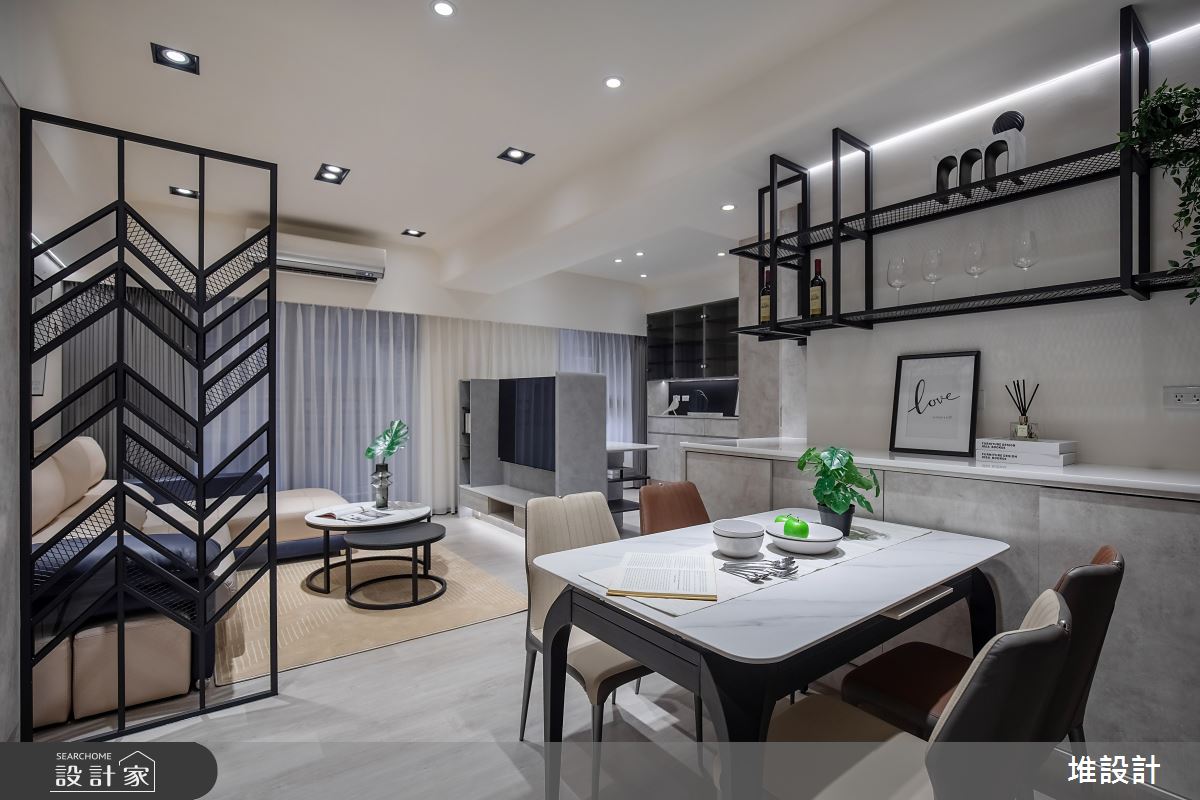24坪新成屋(5年以下)＿現代工業風客廳餐廳案例圖片＿堆設計室內裝修＿堆設計_13之6