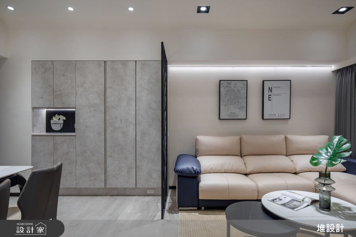 24坪新成屋(5年以下)＿現代工業風玄關客廳案例圖片＿堆設計室內裝修＿堆設計_13之10