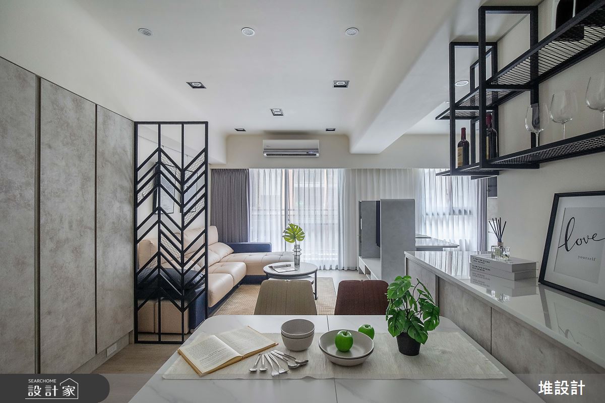 24坪新成屋(5年以下)＿現代工業風客廳餐廳案例圖片＿堆設計室內裝修＿堆設計_13之9