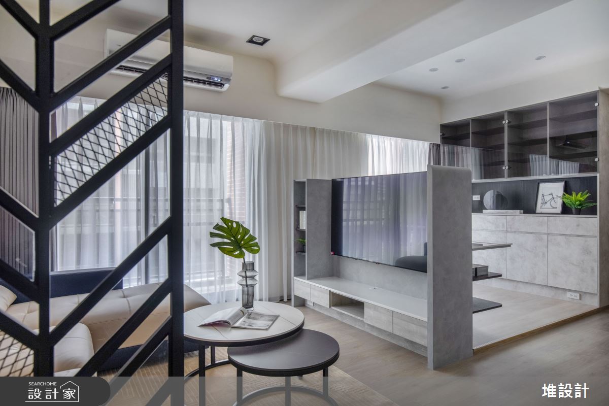 24坪新成屋(5年以下)＿現代工業風客廳書房案例圖片＿堆設計室內裝修＿堆設計_13之12