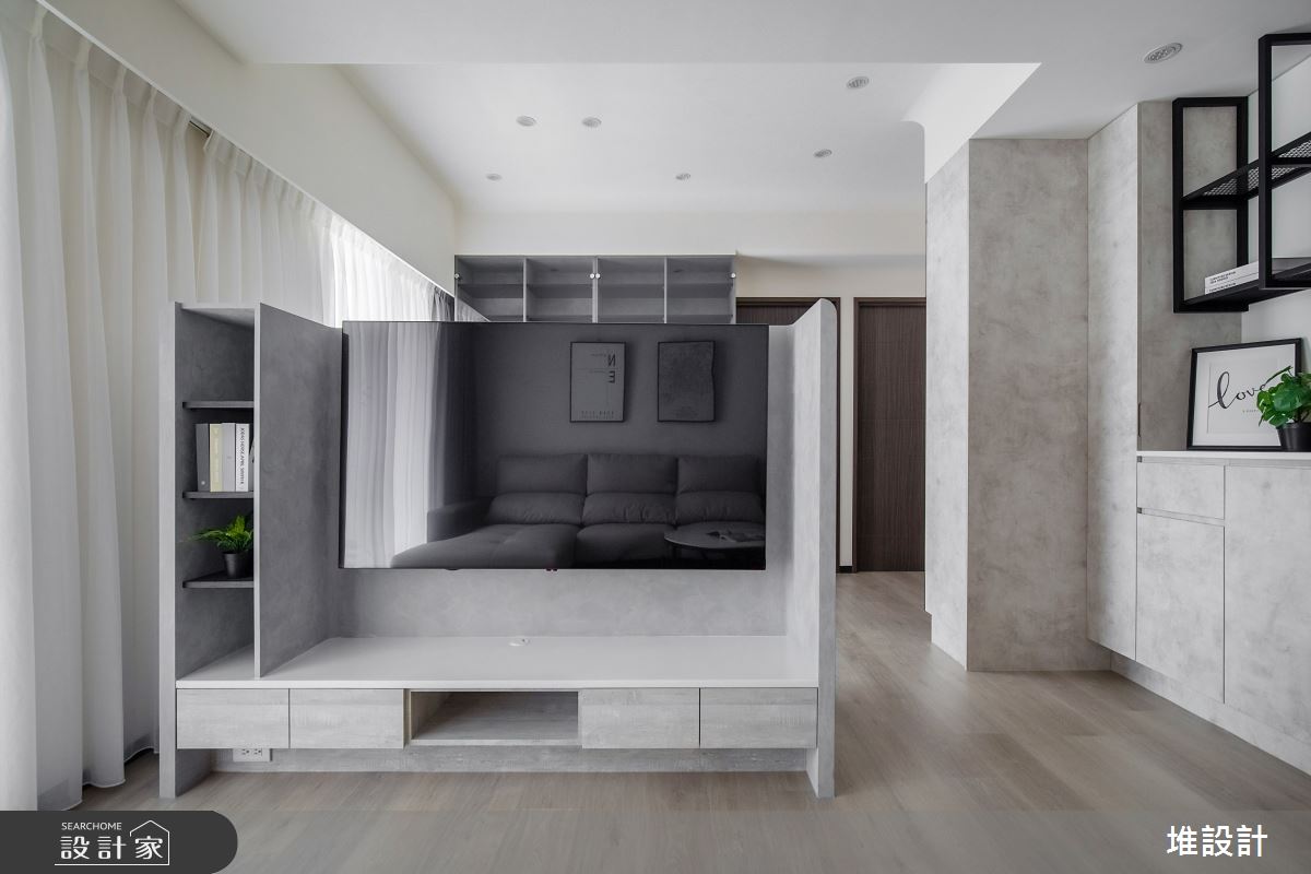 24坪新成屋(5年以下)＿現代工業風客廳案例圖片＿堆設計室內裝修＿堆設計_13之14