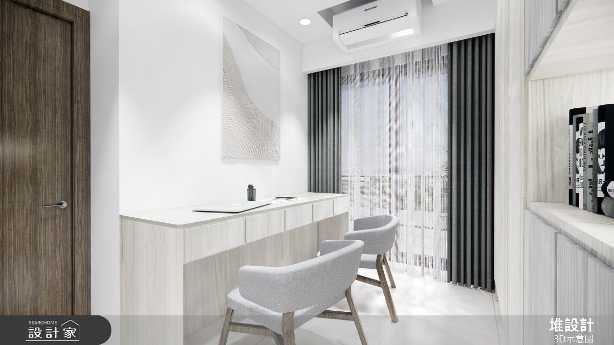 34坪新成屋(5年以下)＿北歐風書房工作區案例圖片＿堆設計室內裝修＿堆設計_14之5