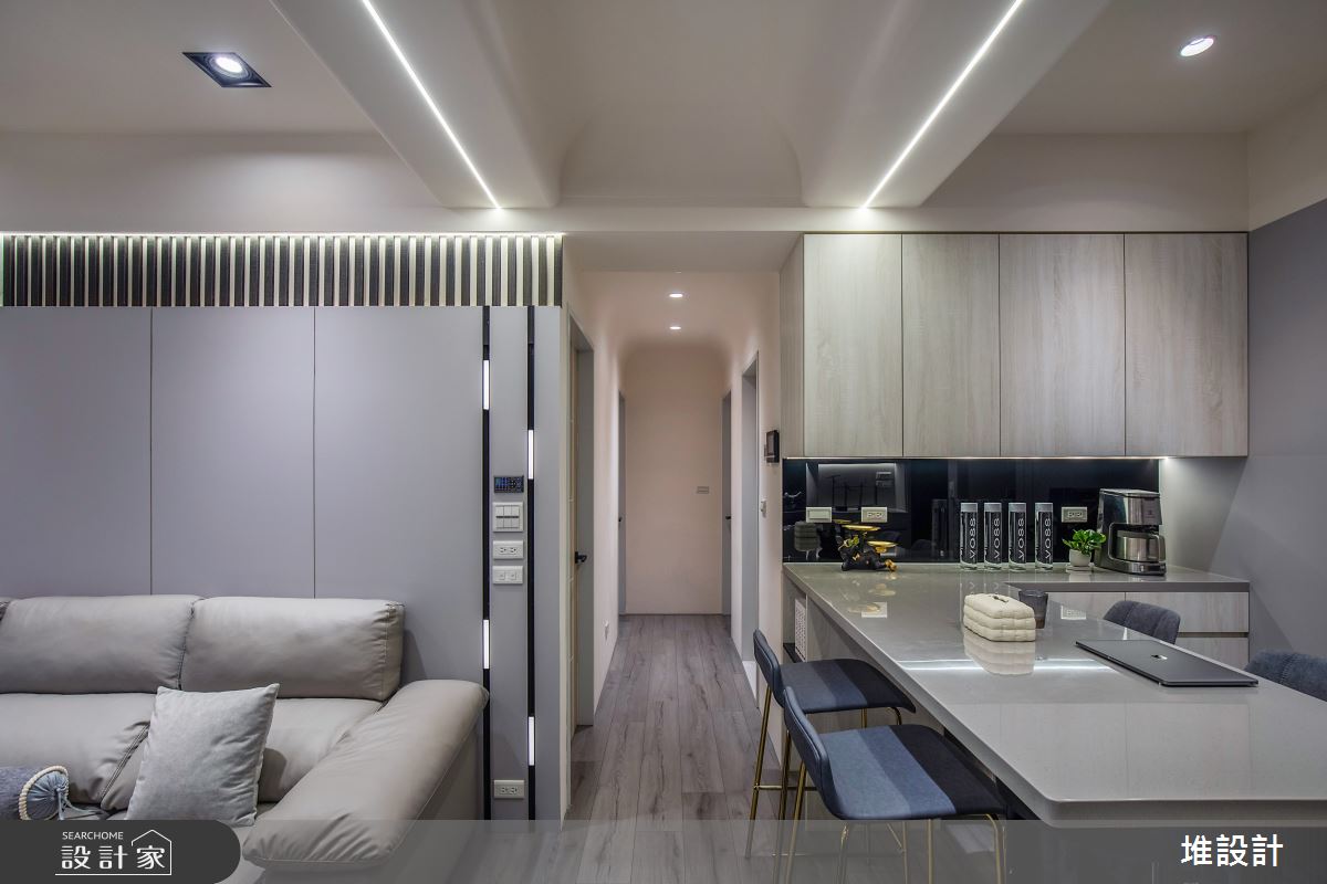 25坪新成屋(5年以下)＿現代風客廳餐廳吧檯走廊案例圖片＿堆設計室內裝修＿堆設計_15之12